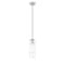 Z-Lite Alton Pendant, 1-Light, 4.75 In.W x 14.25 In.H, Brushed Nickel/Clear+Frosted 824P-BN - alternate 4